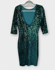 Marc Angelo Sequin U Back Dress - 8