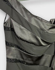 Mascara One Shoulder Sequin Dress - 12