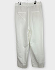 Massimo Dutti Cotton/Linen Wide Leg Long Trousers - 14