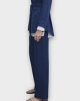 Massimo Dutti Denim Effect Linen Trousers - 14
