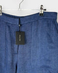 Massimo Dutti Denim Effect Linen Trousers - 14