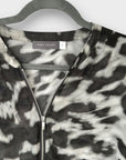 Mint Velvet Animal Print Zip Front Blouse - 14