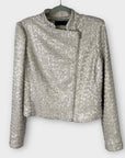 Mint Velvet Sequin Embellished Biker Jacket - 10/12