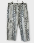 Mint Velvet Snake Print Straight Jeans - 14 (Short)