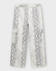 Mint Velvet Snake Print Straight Jeans - 14 (Short)