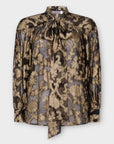 Mint Velvet Tie Neck Shimmery Blouse - 8 (XS)