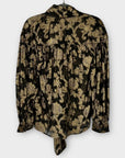 Mint Velvet Tie Neck Shimmery Blouse - 8 (XS)