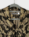 Mint Velvet Tie Neck Shimmery Blouse - 8 (XS)