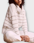 Mint Velvet Wool Blend Stripe Cowl Neck Jumper - S