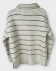 Mint Velvet Wool Blend Stripe Cowl Neck Jumper - S