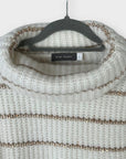 Mint Velvet Wool Blend Stripe Cowl Neck Jumper - S