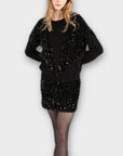 Molly Bracken Sequin Knit Sweater - 10 (S)