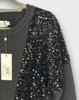 Molly Bracken Sequin Knit Sweater - 10 (S)