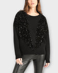 Molly Bracken Sequin Knit Sweater - 10 (S)