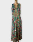 Monsoon Silk Embellished Maxi Dress - 16