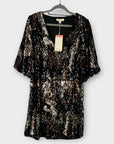 Monsoon Carmen Sequin Embellished Camo Dress - 14 (M)