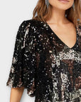 Monsoon Carmen Sequin Embellished Camo Dress - 14 (M)