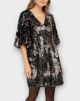 Monsoon Carmen Sequin Embellished Camo Dress - 14 (M)