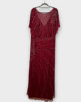 Monsoon Florence Embellished Flutter Sleeve Maxi Dress - 22