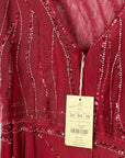 Monsoon Florence Embellished Flutter Sleeve Maxi Dress - 22