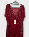Monsoon Florence Embellished Flutter Sleeve Maxi Dress - 22