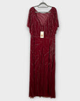 Monsoon Florence Embellished Flutter Sleeve Maxi Dress - 22