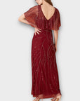 Monsoon Florence Embellished Flutter Sleeve Maxi Dress - 22