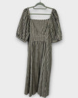 Monsoon Gingham Button Through Cotton Midi Dress - 16