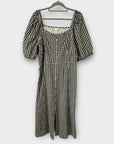 Monsoon Gingham Button Through Cotton Midi Dress - 16