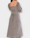 Monsoon Gingham Button Through Cotton Midi Dress - 16