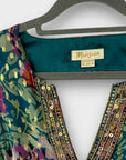 Monsoon Silk Embellished Maxi Dress - 16