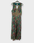 Monsoon Silk Embellished Maxi Dress - 16
