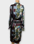 NU-Denmark Abstract Print Midi Shirt Dress - 8 (XS)