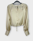 Na-Kd Drawstring Detail Satin Blouse - 12
