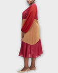 Never Fully Dressed Balloon Sleeve Shimmery Midi Dress - 18