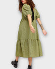 New Look Gingham Tiered Hem Midi Dress - 8 (Petite)
