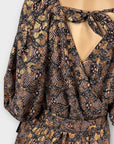 Next Metallic Puff Sleeve Midi Dress - 14