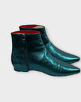 Nicki Hoyne Metallic Leather Ankle Boots - 4/37