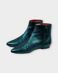 Nicki Hoyne Metallic Leather Ankle Boots - 4/37