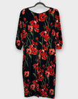 Nissa Poppy Print Dress - 14/16