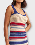 Nobody's Child Cotton Striped Knitted Bodycon Dress - M