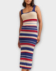 Nobody's Child Cotton Striped Knitted Bodycon Dress - M