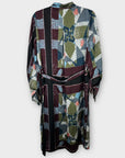 NU-Denmark Abstract Print Midi Shirt Dress - 8 (XS)
