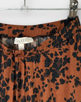 Oasis Animal Print Pleated Midi Skirt - XS
