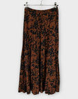 Oasis Animal Print Pleated Midi Skirt - XS