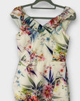 Oasis Citrus Floral Bardot Dress - 6
