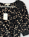 Oasis Polka Dot Midi Wrap Dress - M