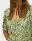 Oasis Embellished Floral Mini Dress - 10