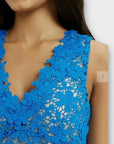 Oasis Floral Daisy Crochet Lace Midi Dress - 8