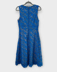 Oasis Floral Daisy Crochet Lace Midi Dress - 8